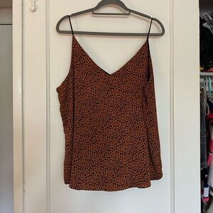 Reversible Cheetah Print and Classic Black Tank Top Size XL